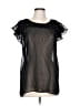 mYTH 100% Polyester Black Short Sleeve Top Size L - photo 1