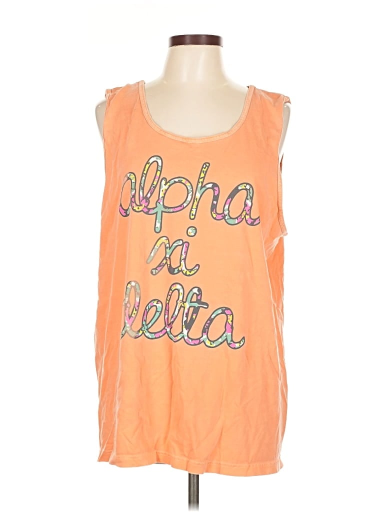 Pre-owned Comfort Colors Sleeveless T-shirt In Orange