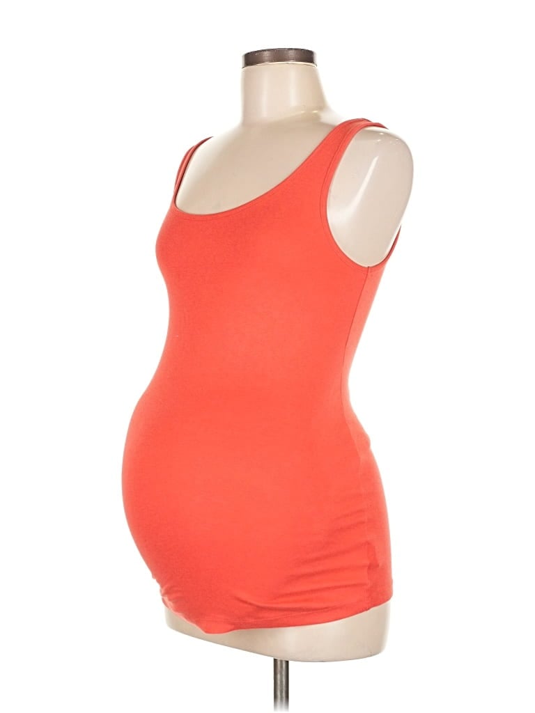 Pre-owned Ingrid & Isabel Tank Top Orange Strapless Neckline Tops