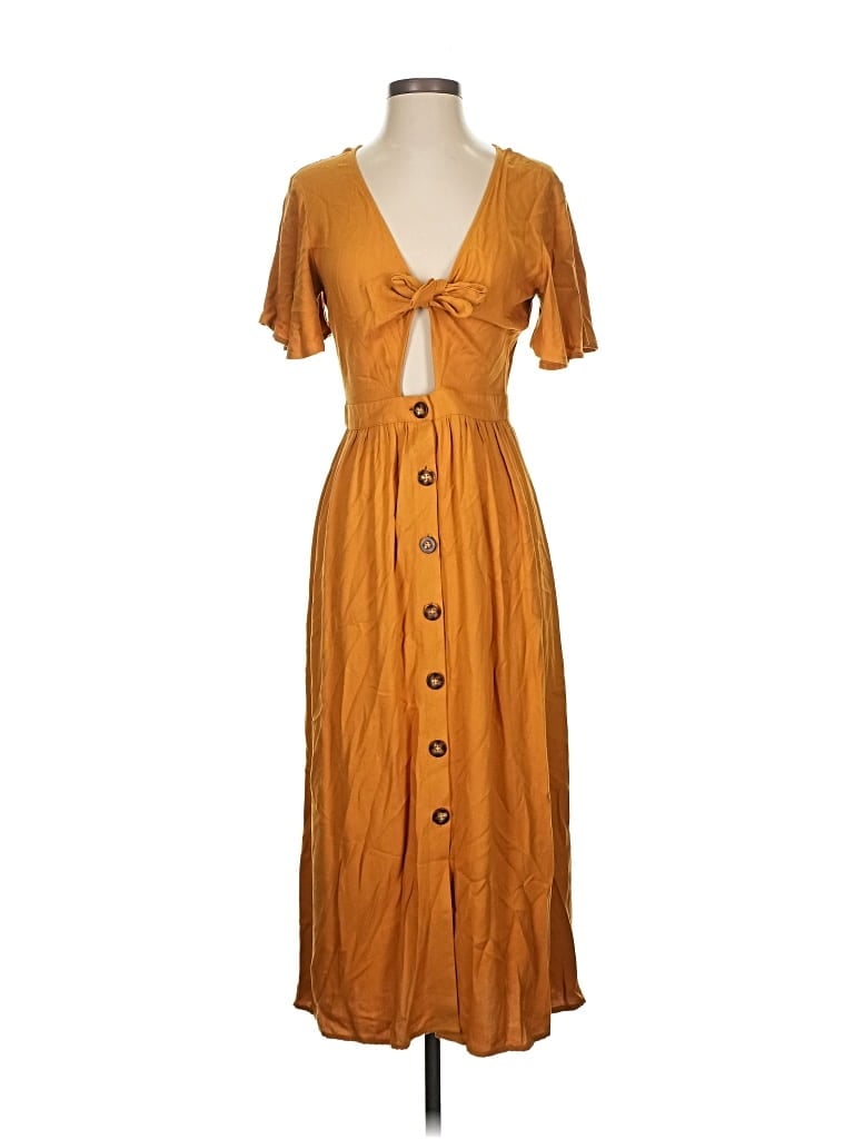 Pre-owned Mimi Chica Casual Dress In Orange