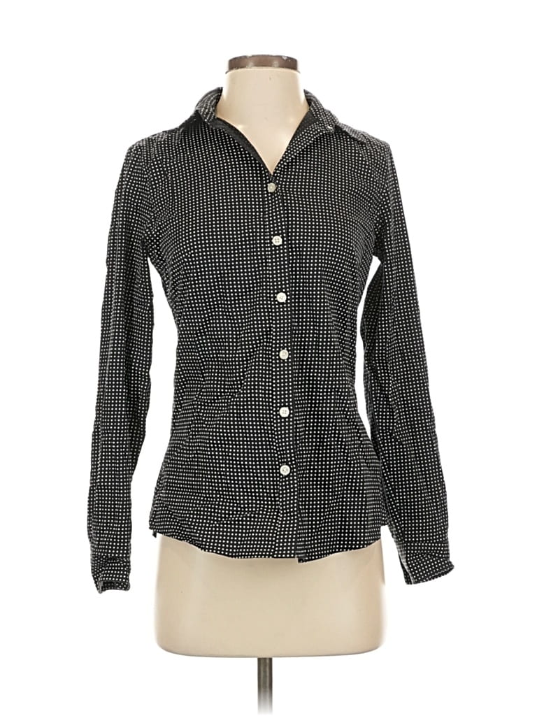 Pre-owned Banana Republic Long Sleeve Button Down Shirt In Black