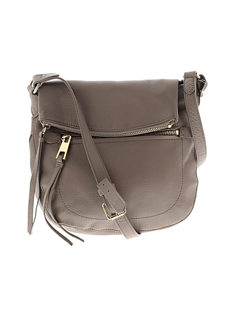 Pre-owned Vince Camuto Leather Crossbody Bag In Gray