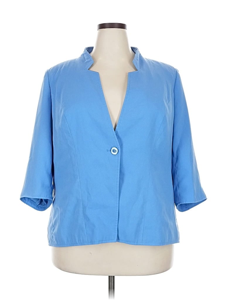Pre-owned Jessica London Blazer Jacket In Blue