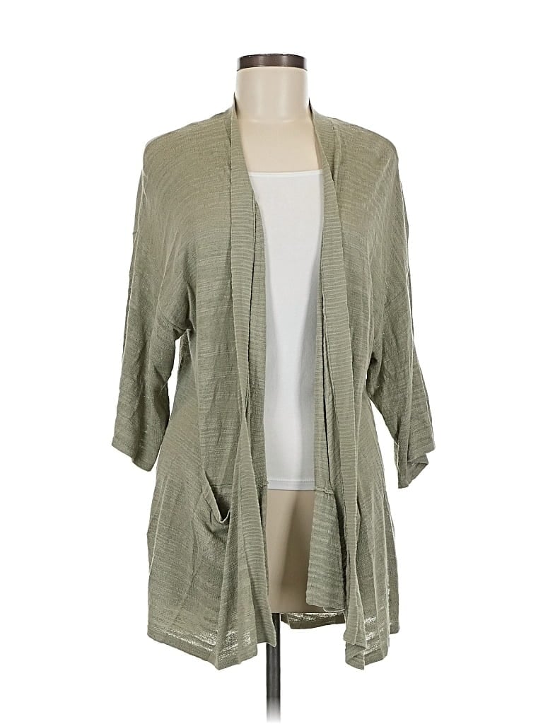 Pre-owned Ann Taylor Loft Cardigan Sweater In Green