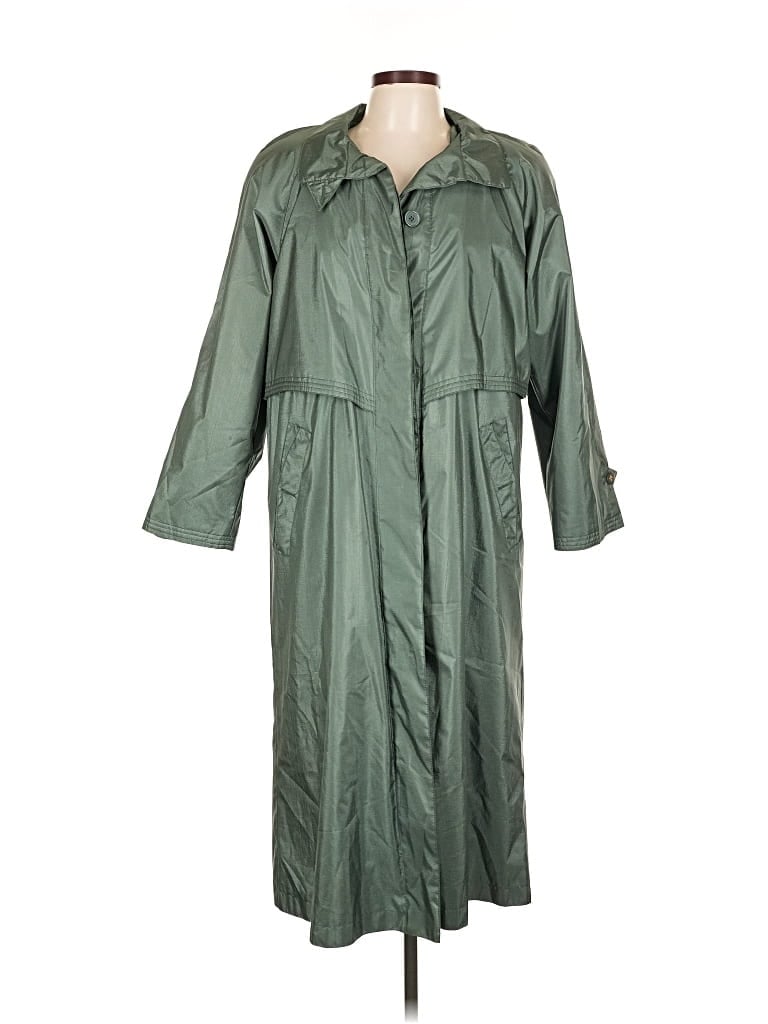 Pre-owned Assorted Brands Trenchcoat In Green