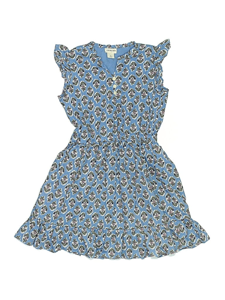 Pre-owned Crewcuts Outlet Kids' Dress In Blue