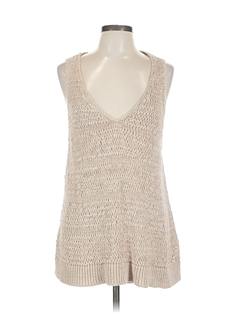 Pre-owned Eileen Fisher Sweater Vest In Brown