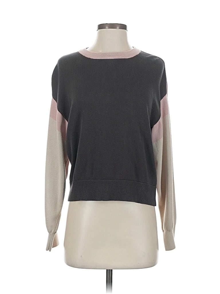 Pre-owned Monrow 3/4 Sleeve T-shirt In Gray