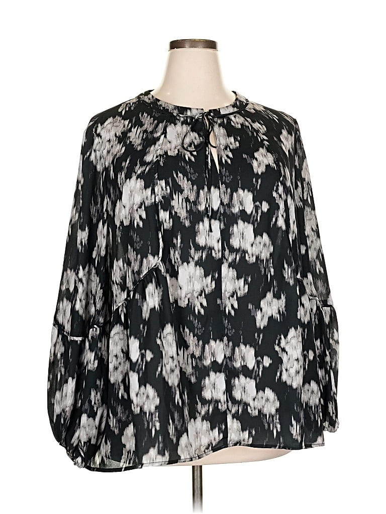 Whitney Morgan Long Sleeve Blouse In Black