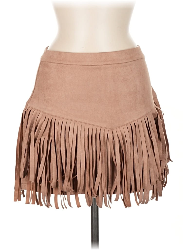 Pre-owned Unbranded Casual Skirt In Brown