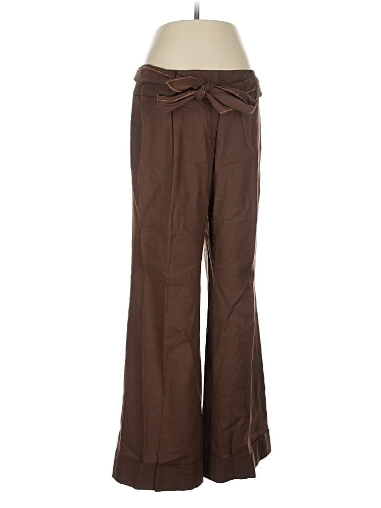 Pre-owned Classiques Entier Linen Pants In Brown