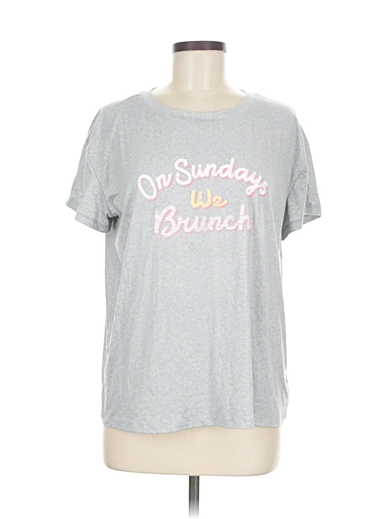 Pre-owned Joyspun Short Sleeve T-shirt In Silver