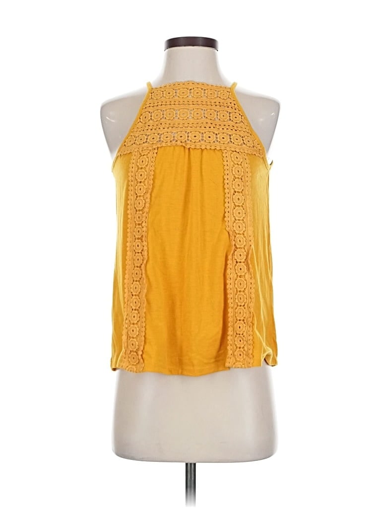 Pre-owned Gypsies & Moondust Sleeveless Blouse In Yellow