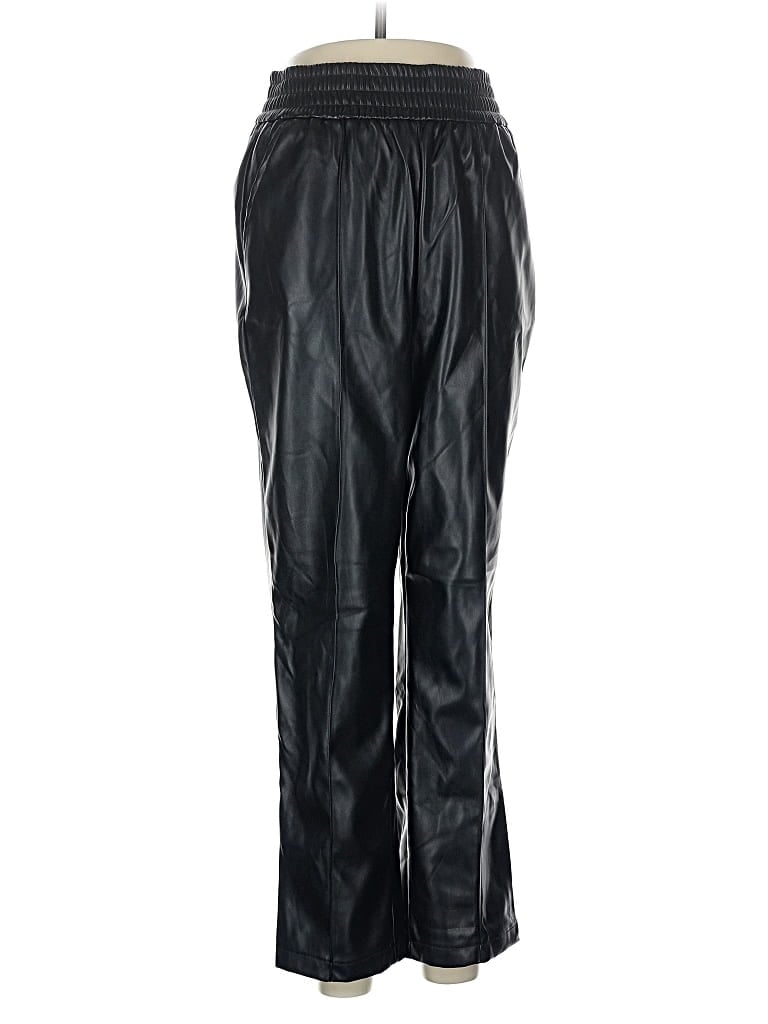 Pre-owned Maison D' Amelie Faux Leather Pants In Black