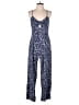 Aqua 100% Rayon Stars Blue Jumpsuit Size S - photo 1