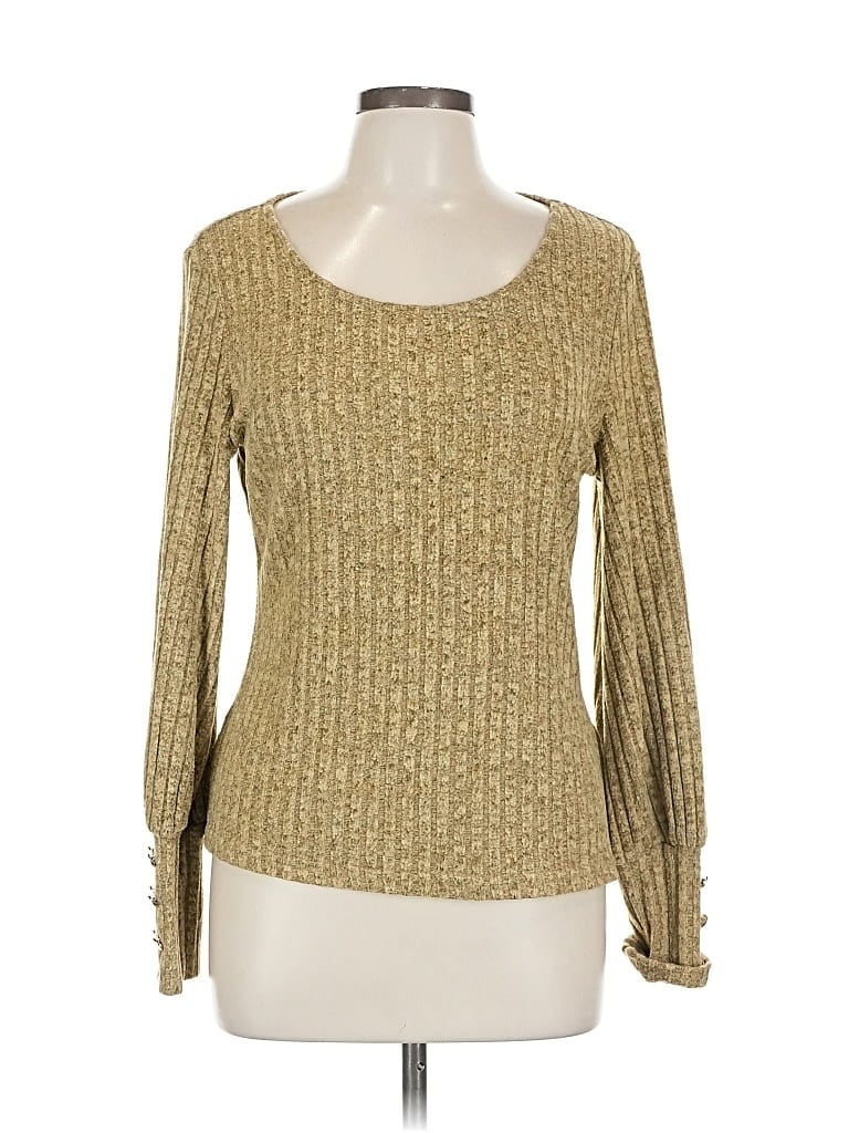 Pre-owned Unbranded Pullover Sweater In Gold