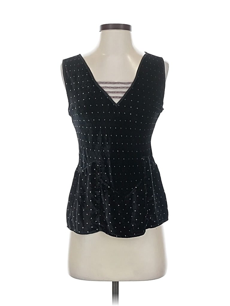 Pre-owned Marc By Marc Jacobs Sleeveless Top Black Plunge Neckline Tops