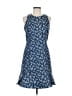 MICHAEL Michael Kors 100% Polyester Paisley Blue Casual Dress Size 8 - photo 1