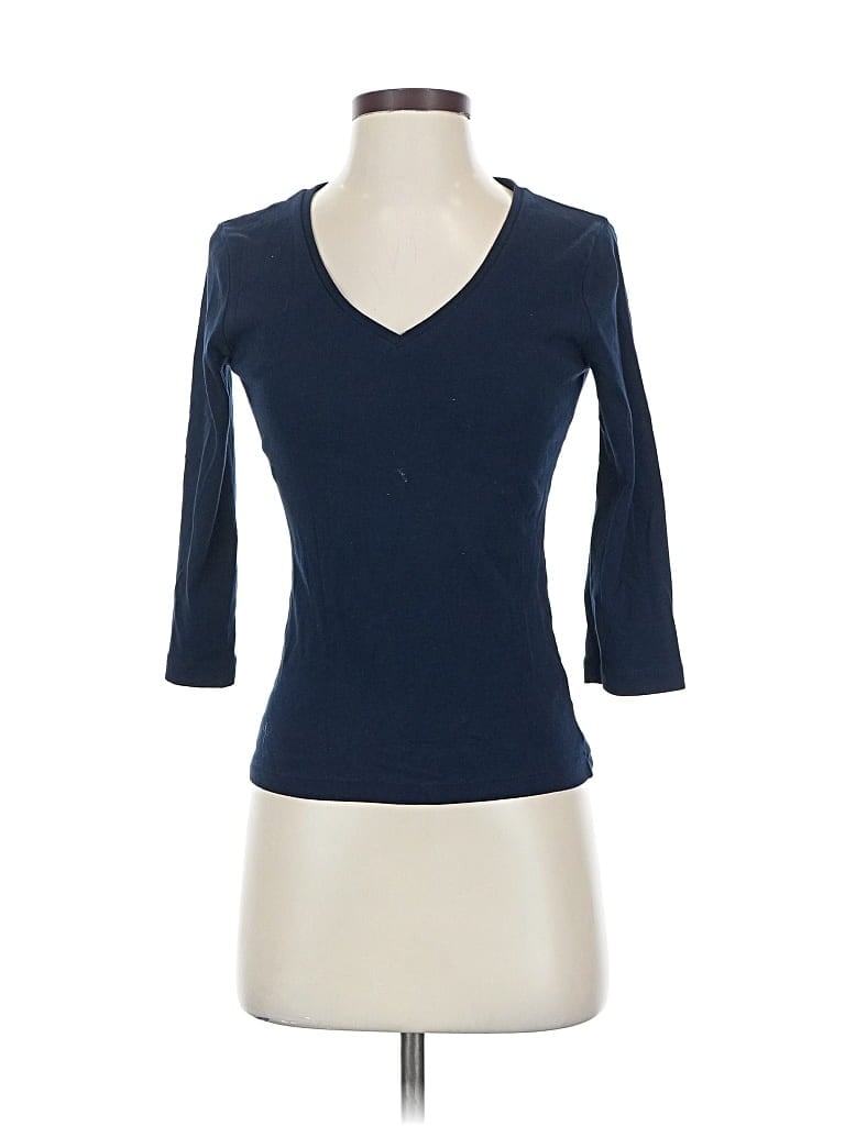 Pre-owned Jones New York Sport 3/4 Sleeve T-shirt In Blue