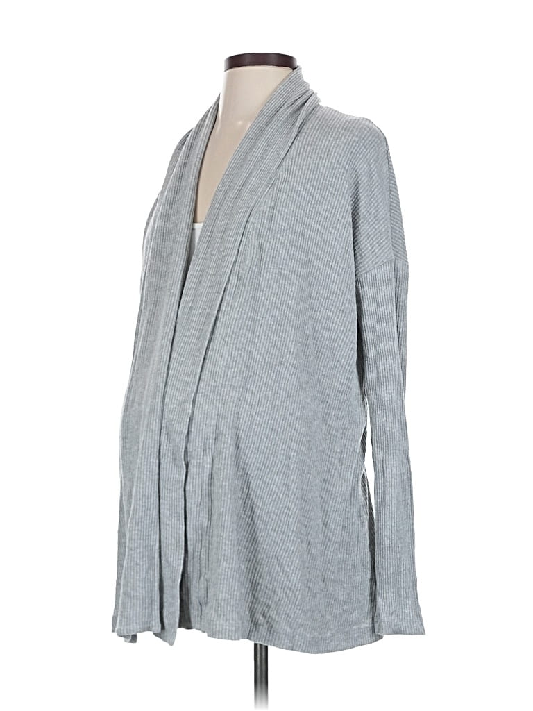 Pre-owned A Pea In The Pod Cardigan Sweater In Gray