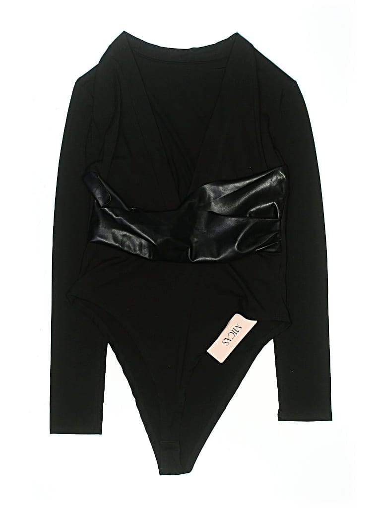 Pre-owned Micas Bodysuit In Black