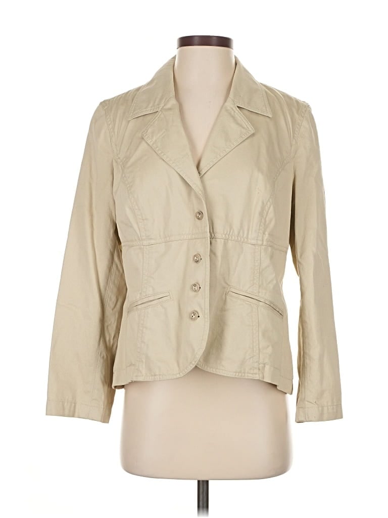 Pre-owned Jjill Blazer Jacket In Brown