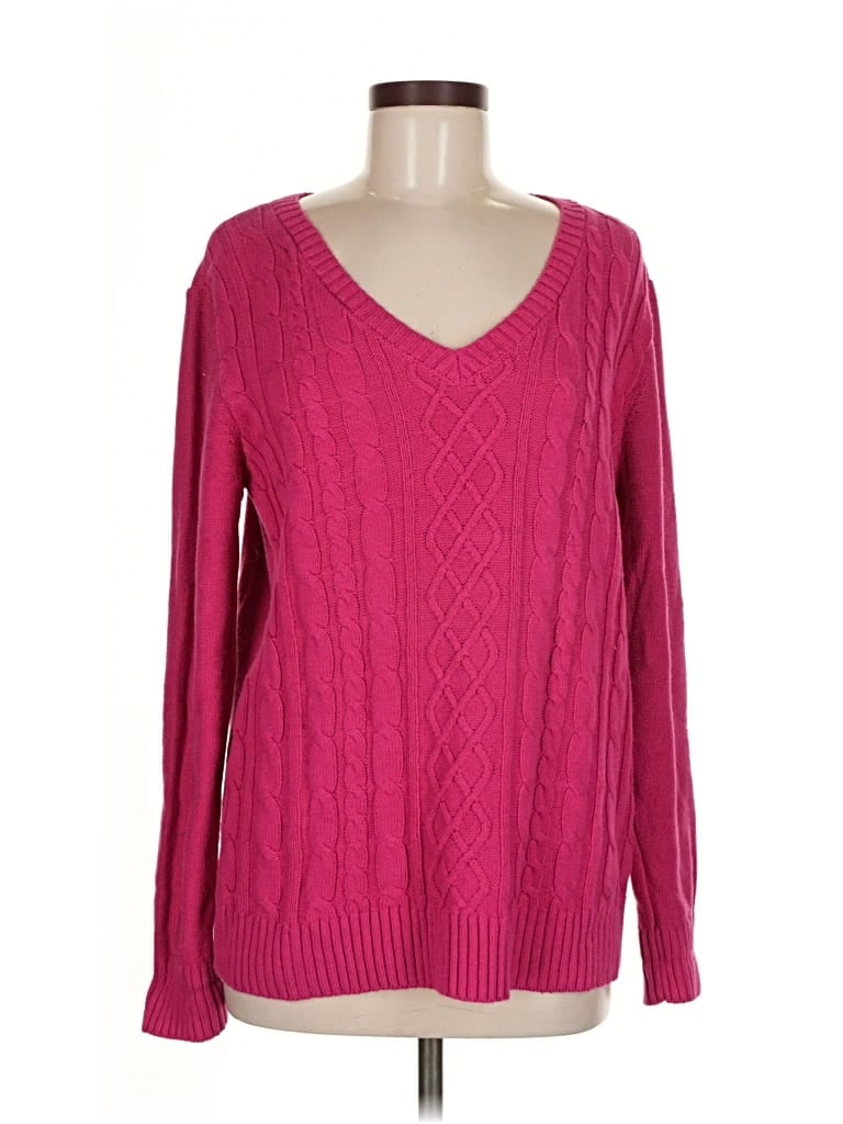 Pre-owned Karen Scott Pullover Sweater In Pink