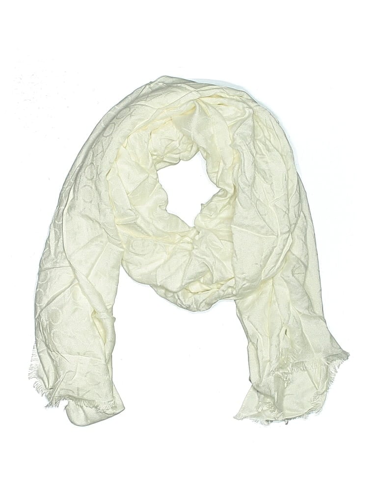 Pre-owned Calvin Klein Scarf In White