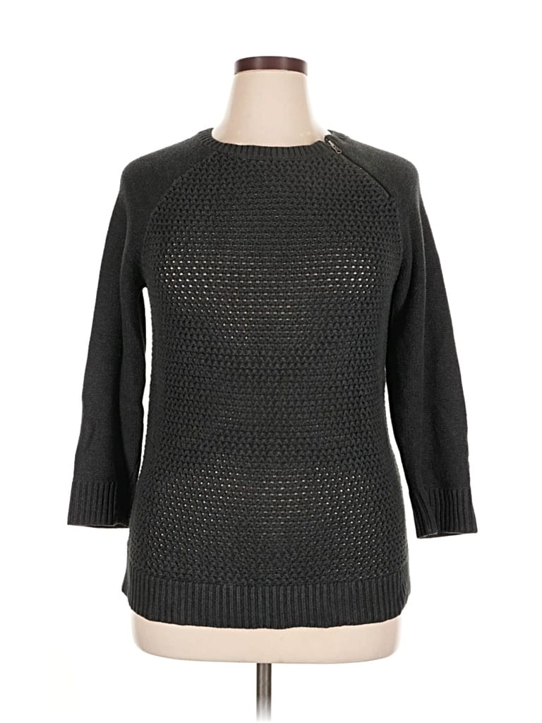 Pre-owned Ann Taylor Loft Outlet Pullover Sweater In Black