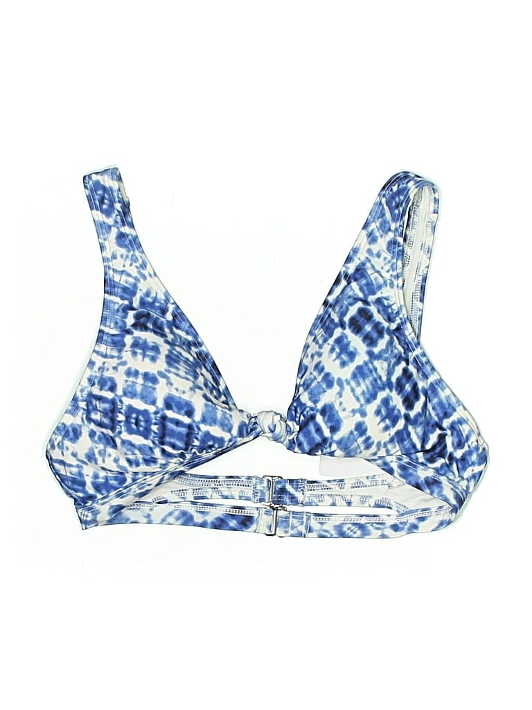 Pre-owned Splendid Swimsuit Top Blue Print Pattern Swimwear