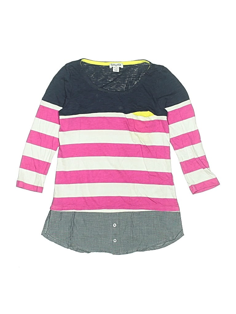 Pre-owned Splendid Kids' 3/4 Sleeve T-shirt In Pink