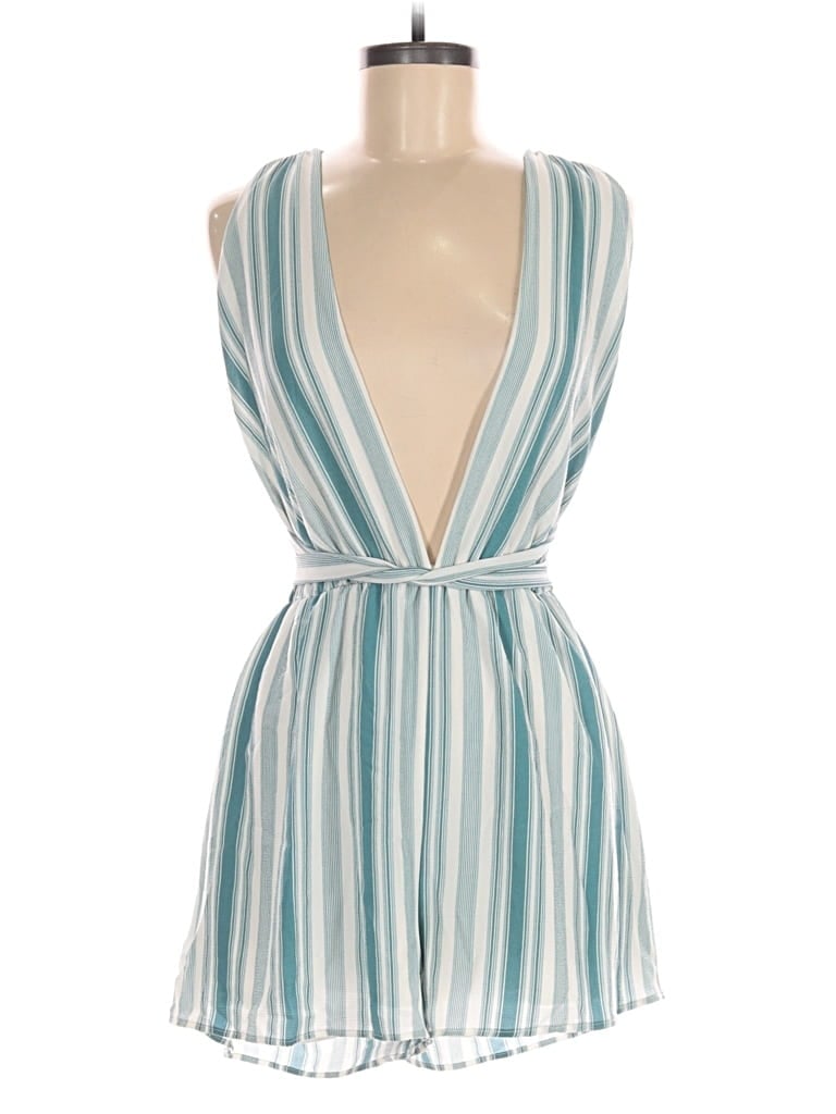 Pre-owned Lulus Romper In Blue