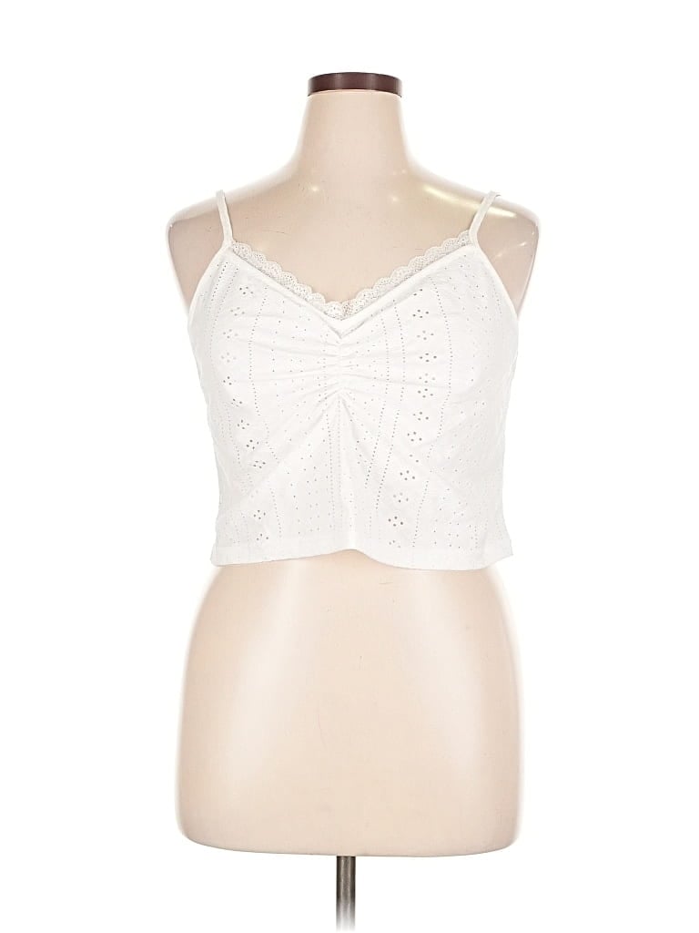 Pre-owned Cider Sleeveless Blouse In White