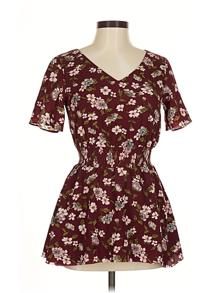 Pre-owned Gardenwed Casual Dress In Burgundy