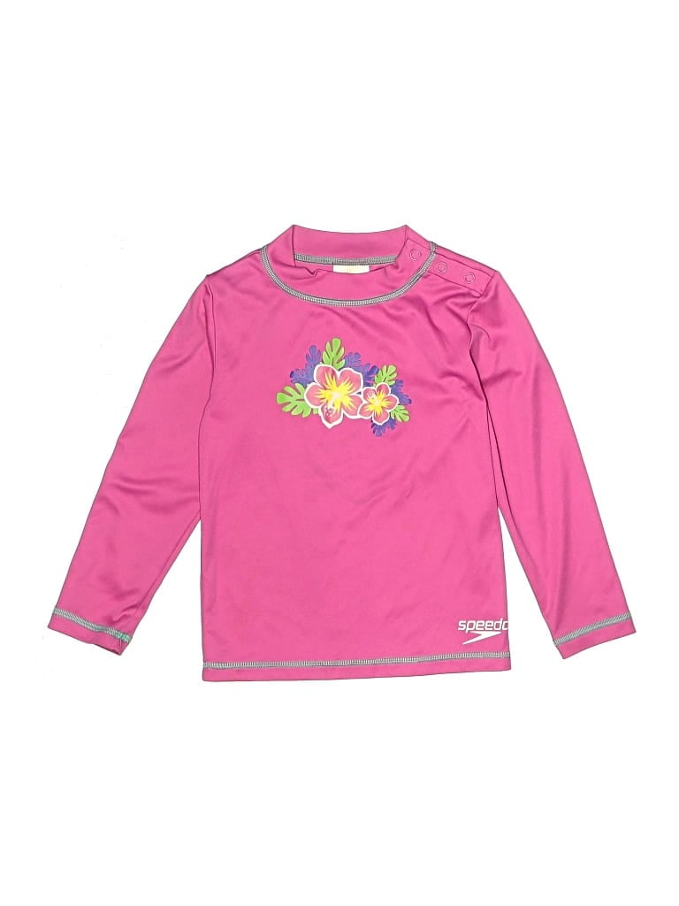 Pre-owned Speedo Kids' Long Sleeve T-shirt In Pink