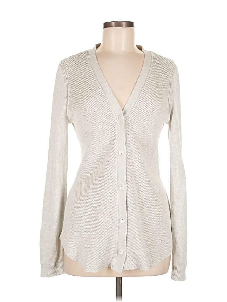 Pre-owned Cabi Cardigan Sweater In Silver