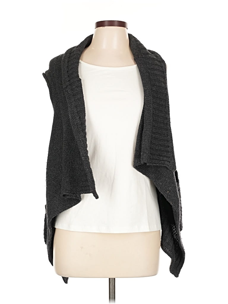 Pre-owned Hazel Cardigan Sweater In Gray