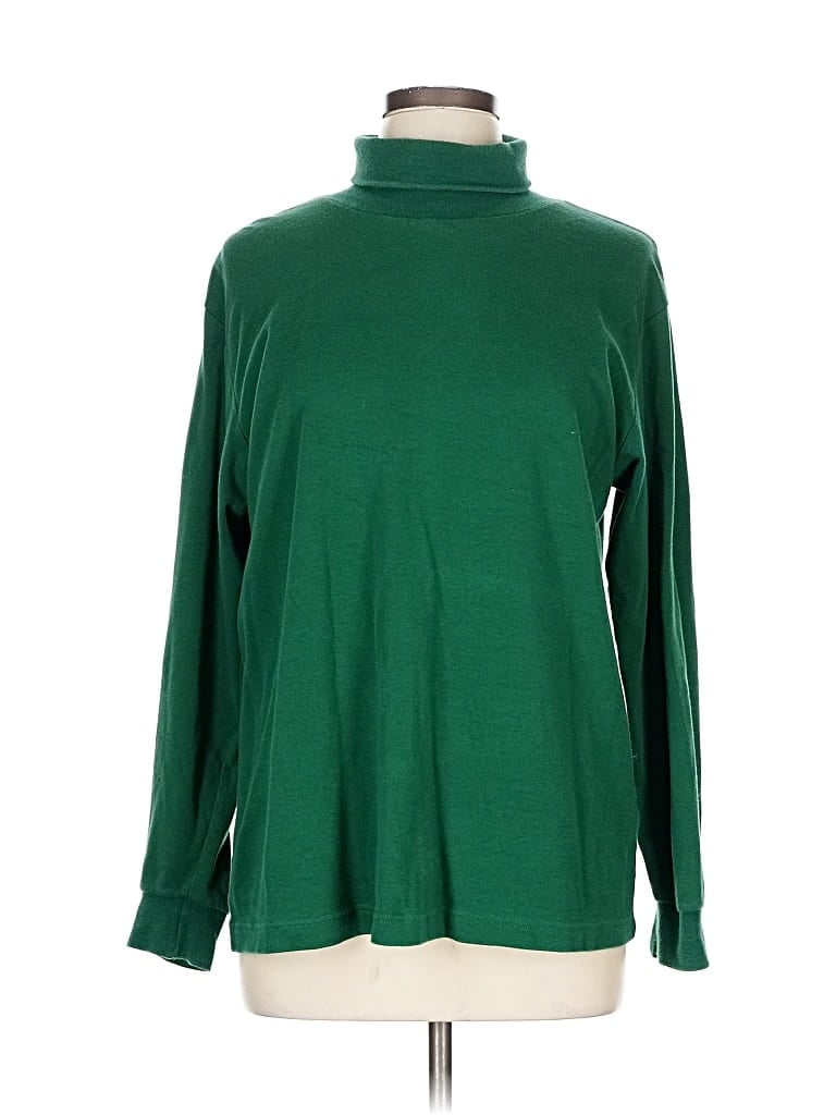 Pre-owned Woolrich Long Sleeve Turtleneck In Green