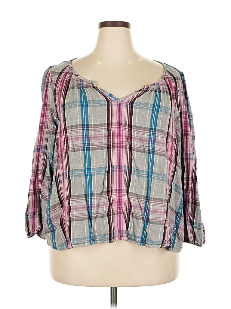 Pre-owned Lane Bryant 3/4 Sleeve Blouse In Pink