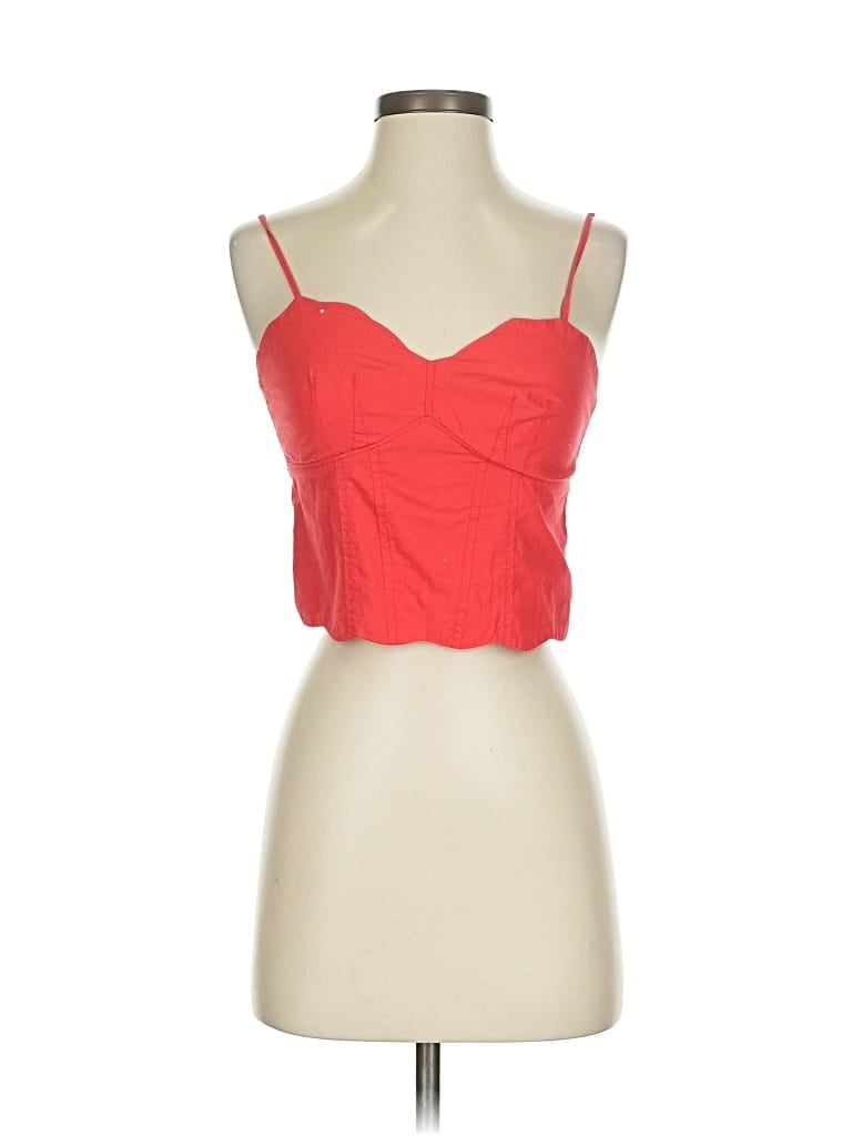 Pre-owned Maeve Sleeveless Blouse In Red