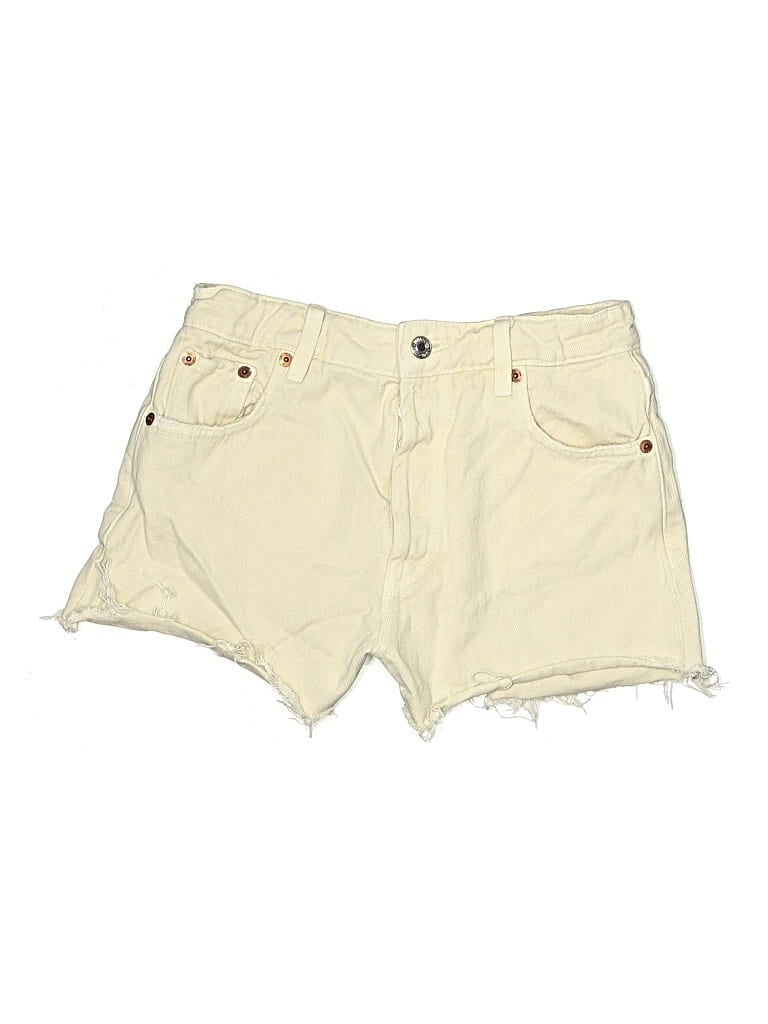Pre-owned Zara Denim Shorts In White