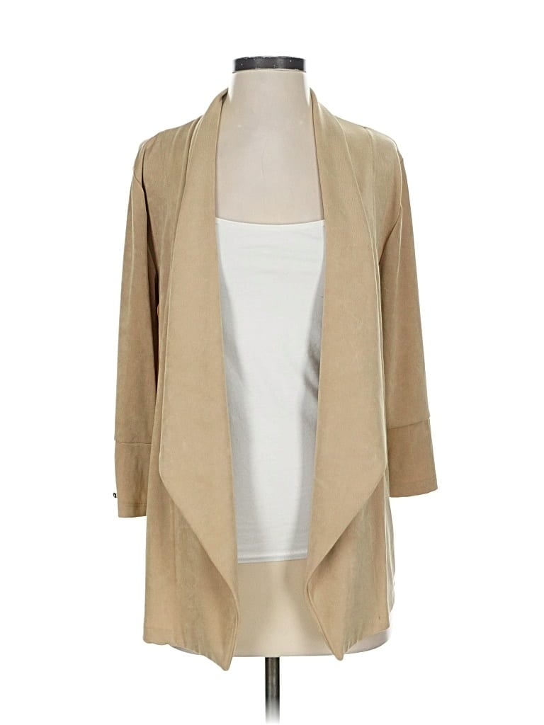 Pre-owned Travelers By Chico's Coat In Brown