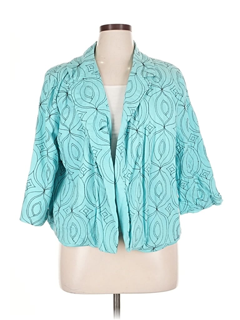 Pre-owned Assorted Brands Blazer Jacket In Blue