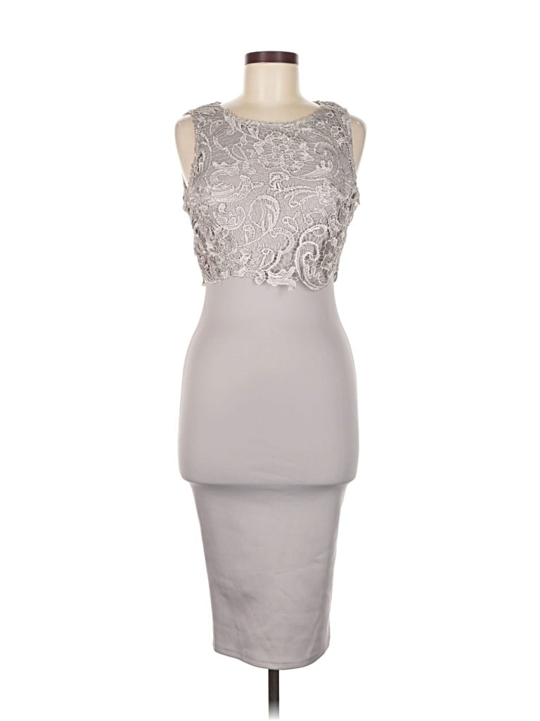Pre-owned Ax Paris Cocktail Dress In Gray