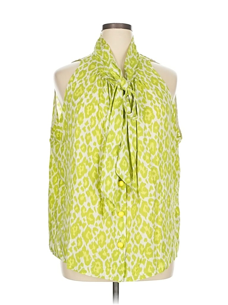 Pre-owned Buru Sleeveless Blouse In Green