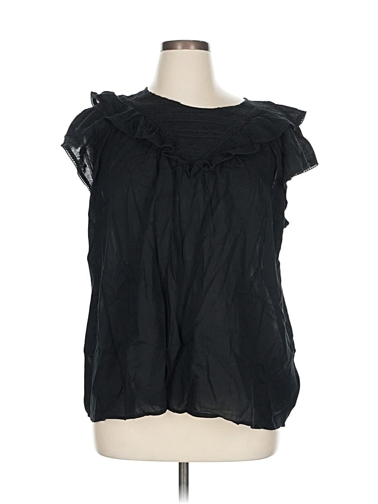 Pre-owned Old Navy Sleeveless Blouse In Black