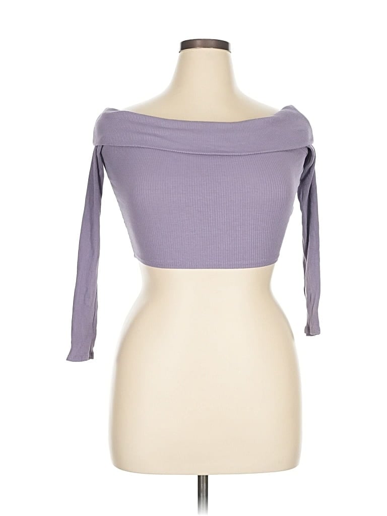 Pre-owned Fashion Nova Cardigan Sweater In Purple