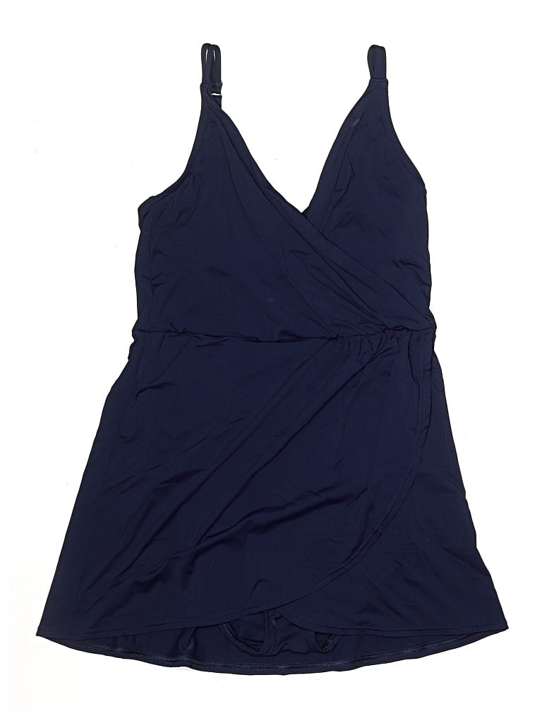 Pre-owned Lands' End One Piece Swimsuit In Blue