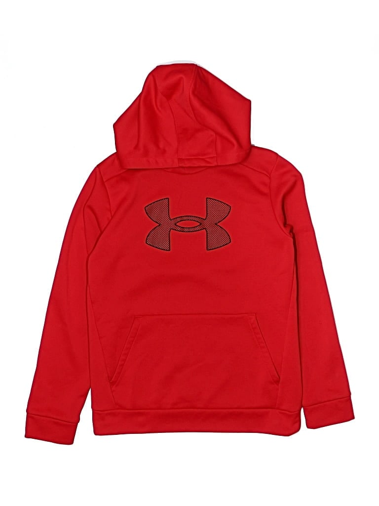 Pre-owned Under Armour Kids' Pullover Hoodie In Red