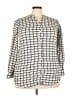 Denimist 100% Polyester Houndstooth Ivory 3/4 Sleeve Blouse Size 18 - photo 1